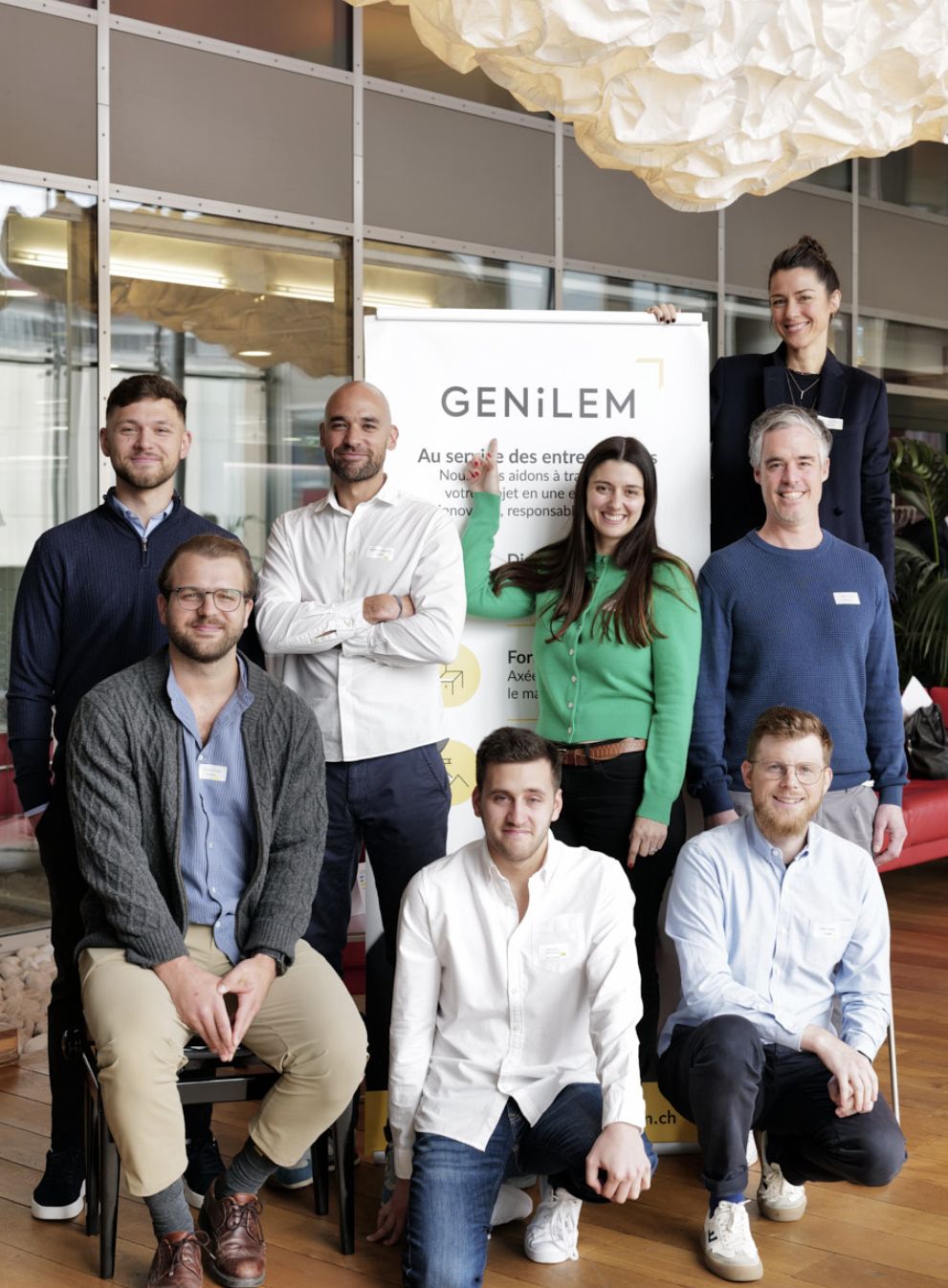 L’équipe GENILEM et des entrepreneurs accompagnés