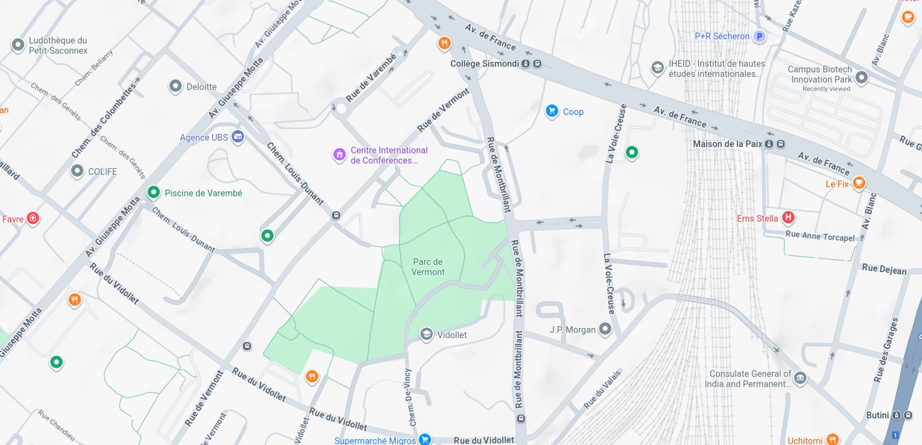 Carte des bureaux GENILEM à Genève